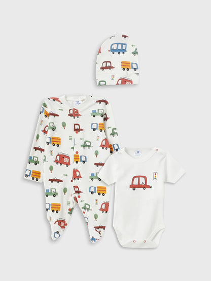 Crew Neck Baby Boy 3 Piece Set