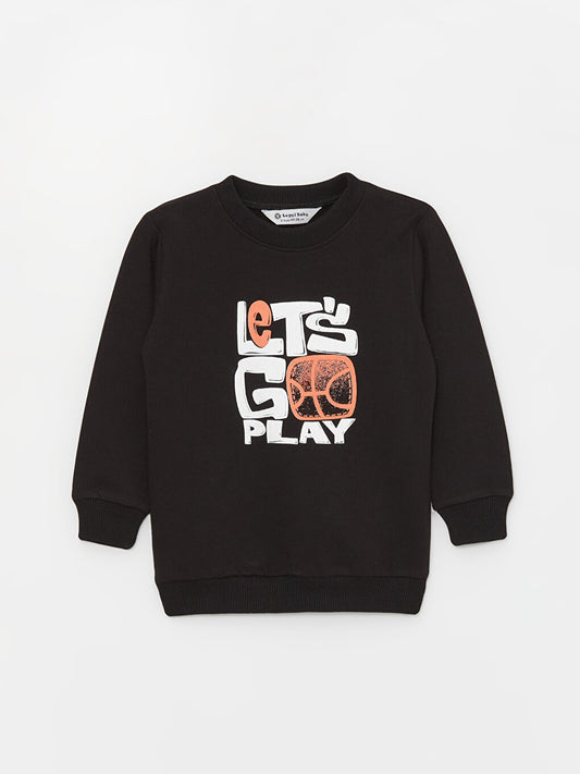 Crew Neck Printed Baby Boy Sweatshirt