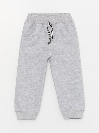 Basic Baby Boy Sweatpants with Elastic Waist