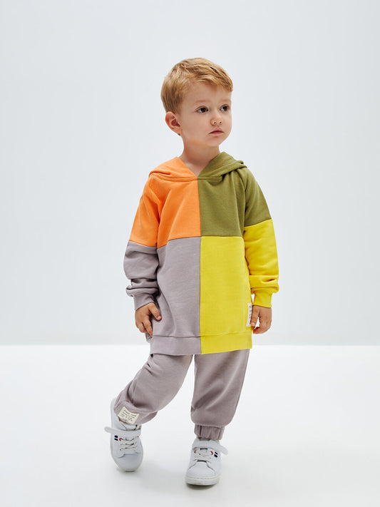 Hooded Long Sleeve Baby Boy 2-Piece Set