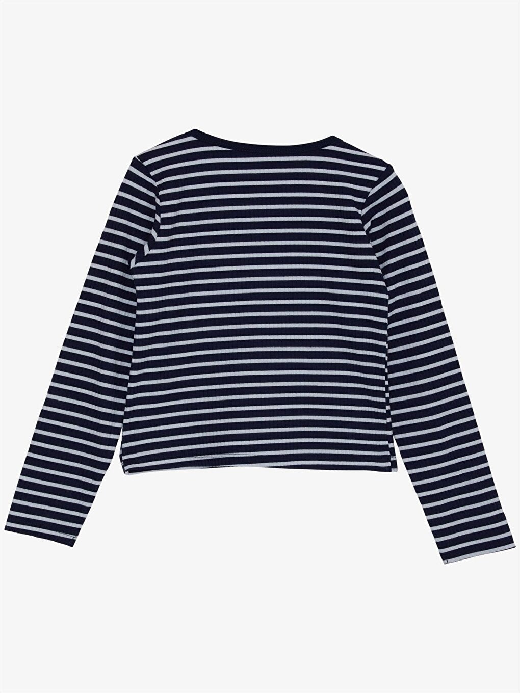 Square Neck Striped Girl's T-Shirt