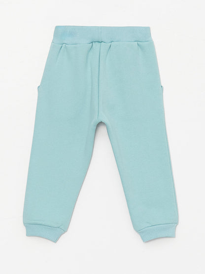 Printed Baby Boy Sweatpants with Elastic Waist