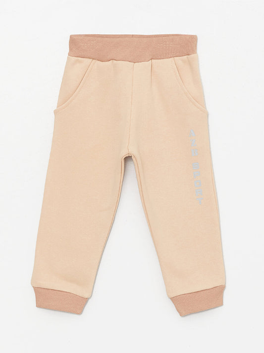 Printed Baby Boy Sweatpants with Elastic Waist