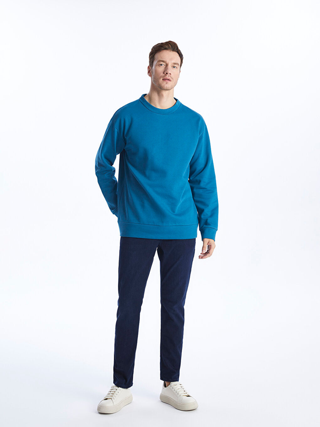 Crew Neck Long Sleeve Men's Sweatshirt