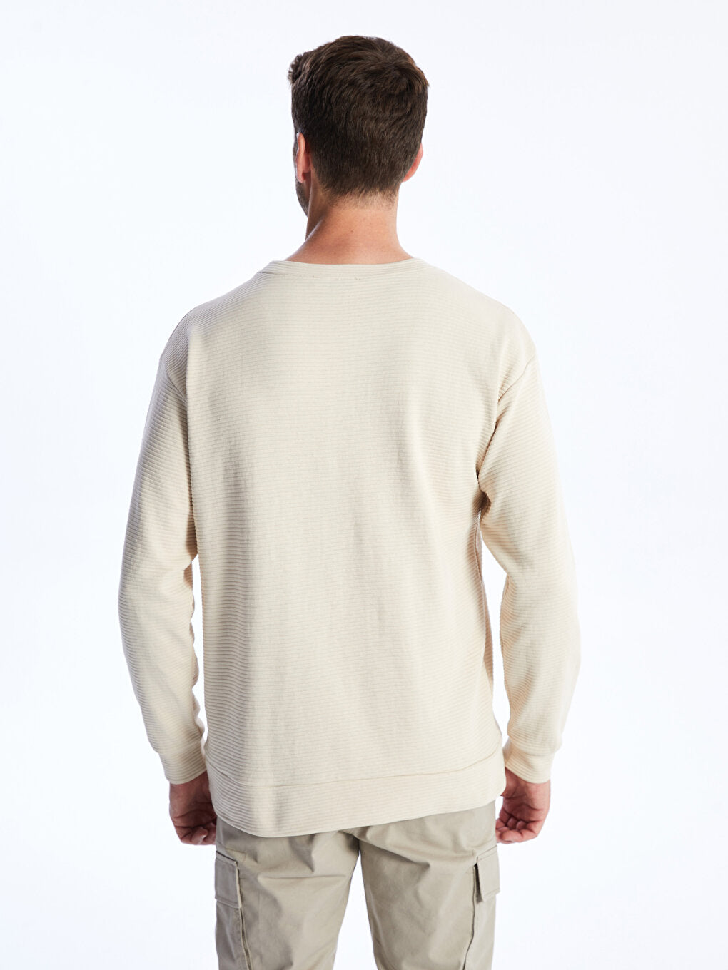 Crew Neck Long Sleeve Men's Sweatshirt