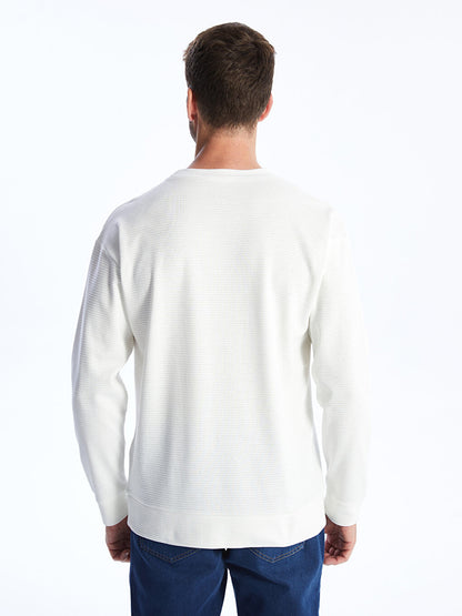 Crew Neck Long Sleeve Men's Sweatshirt