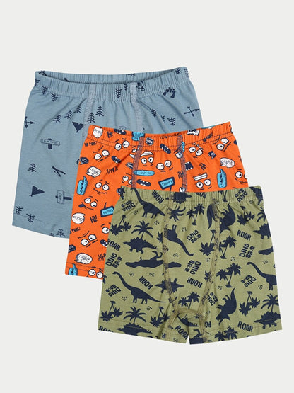 Printed Boy's Boxer 3-Piece