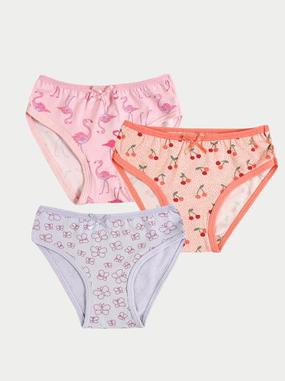 Printed Girl's Panties 3-Piece