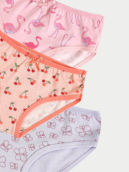 Printed Girl's Panties 3-Piece