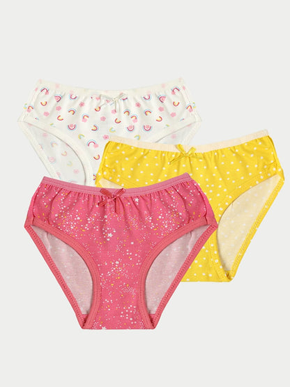 Printed Girl's Panties 3-Piece