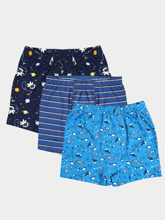 Printed Boy's Boxer 3-Piece