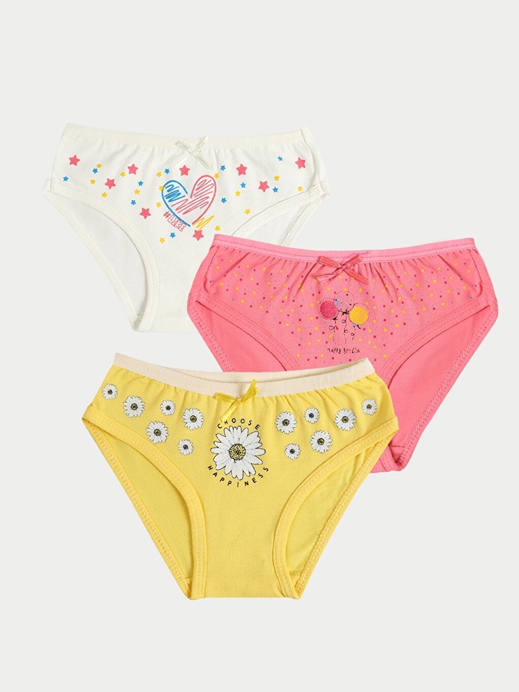 Printed Girl's Panties 3-Piece