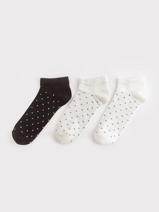 Polka Dot Women's Booties Socks Pack of 3