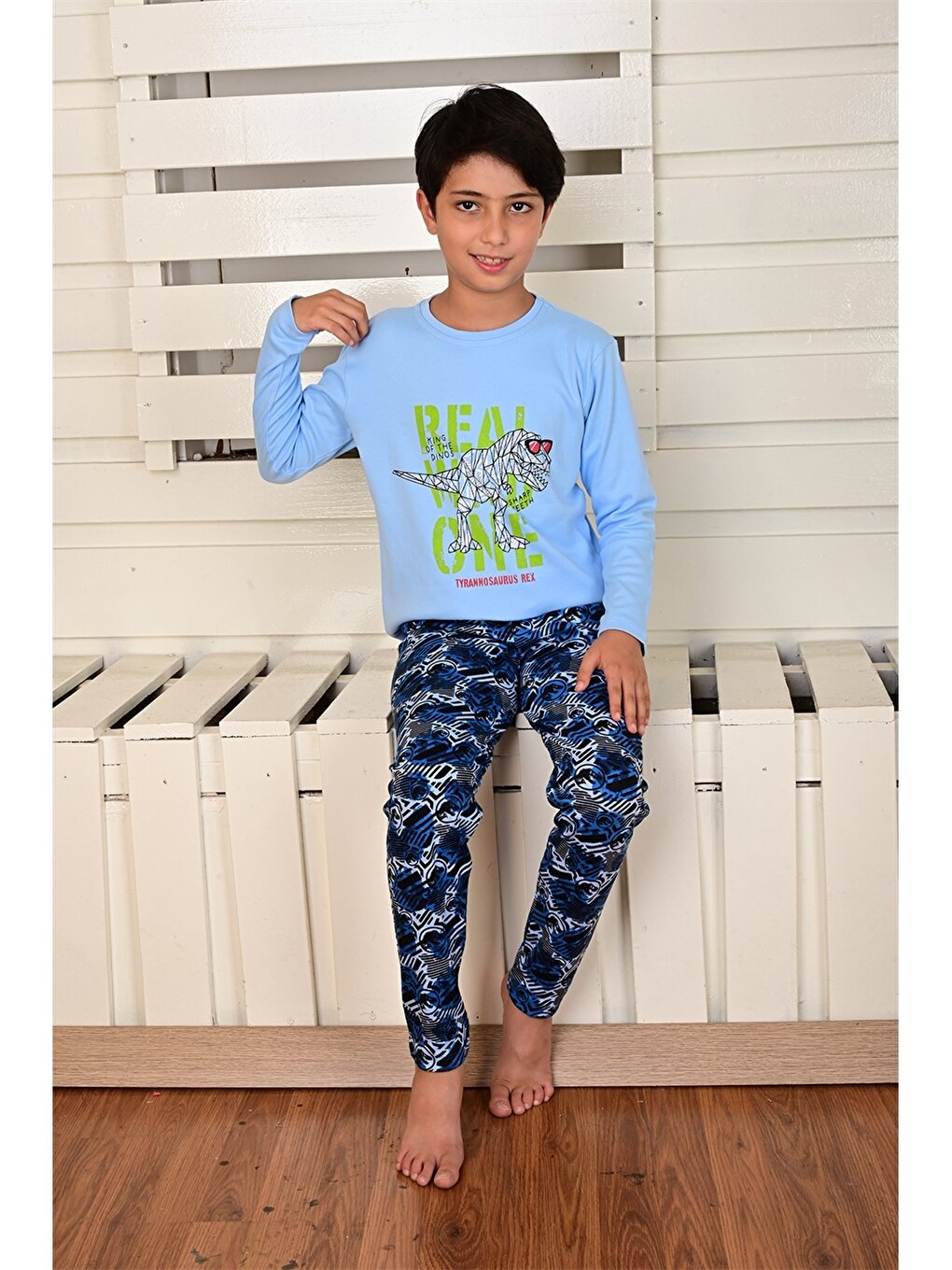 Crew Neck Boy's Pajama Set