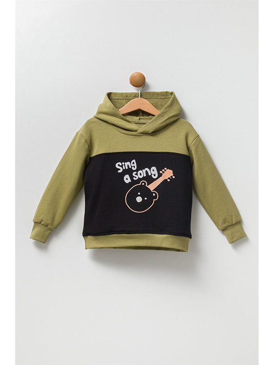 Long Sleeve Printed Baby Boy Hoodie