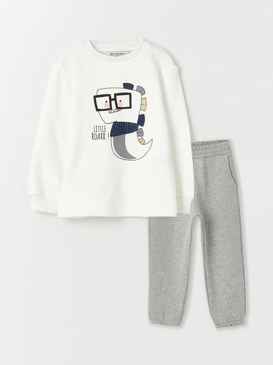 Crew Neck Long Sleeve Baby Boy 2 Piece Set