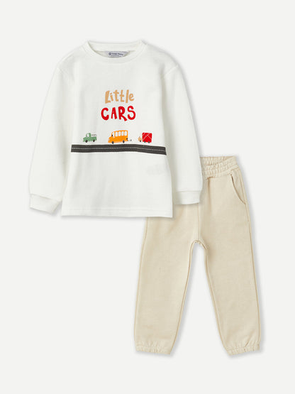 Crew Neck Long Sleeve Baby Boy 2 Piece Set