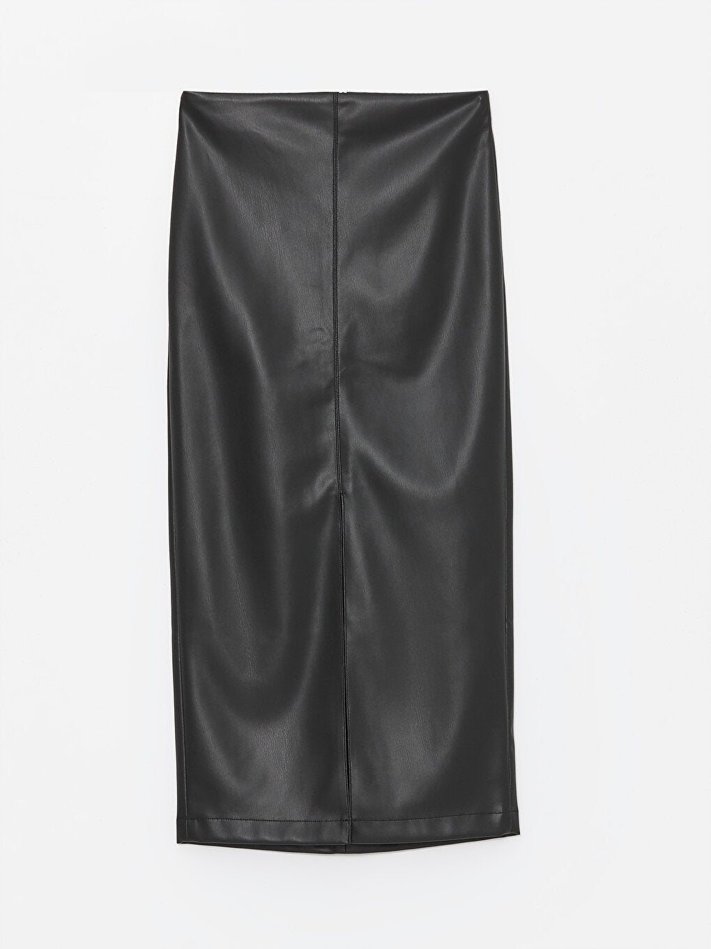 Tight Fit Straight Leather Look Women's Skirt