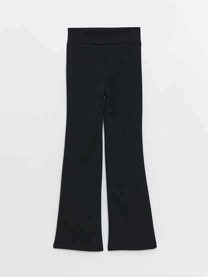 Petite Women's Elastic Waist Straight Trousers