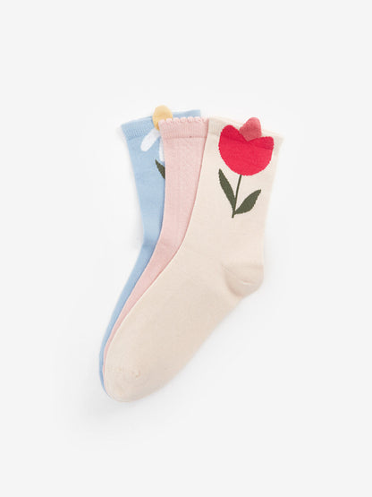 Floral Women's Socks 3 Pack