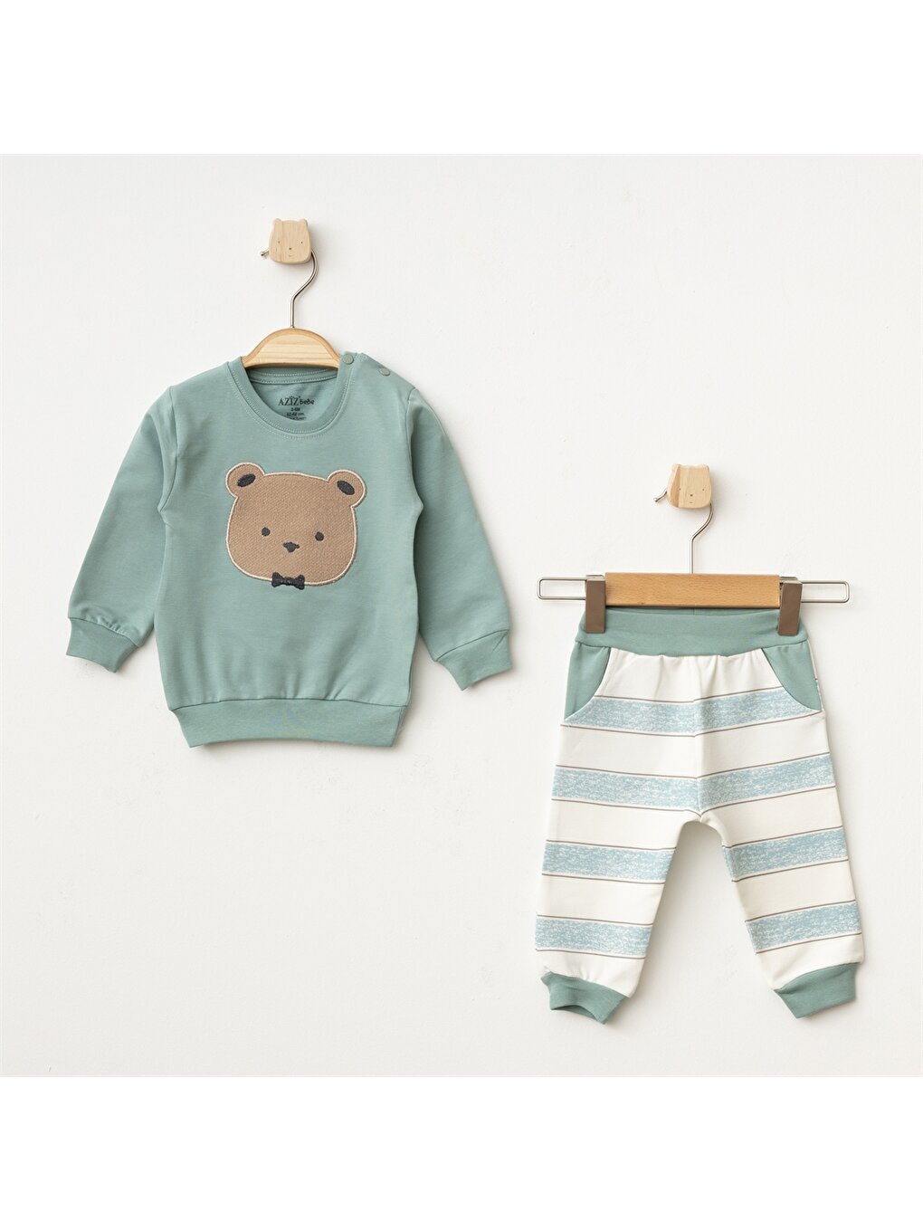 Crew Neck Printed Baby Boy 2-Piece Set