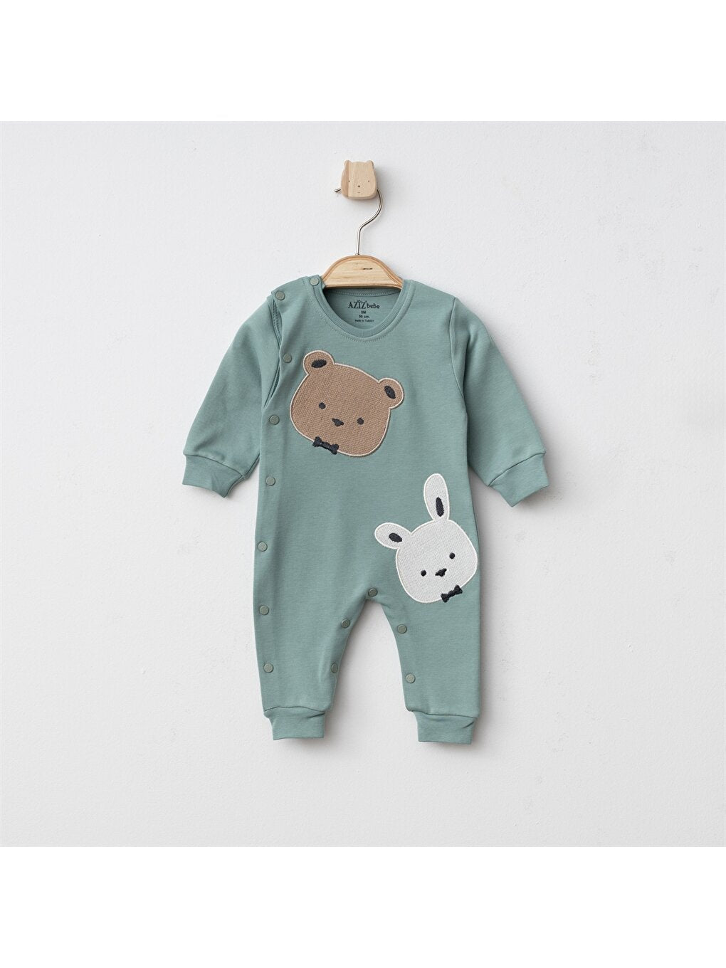 Crew Neck Long Sleeve Baby Boy Jumpsuit