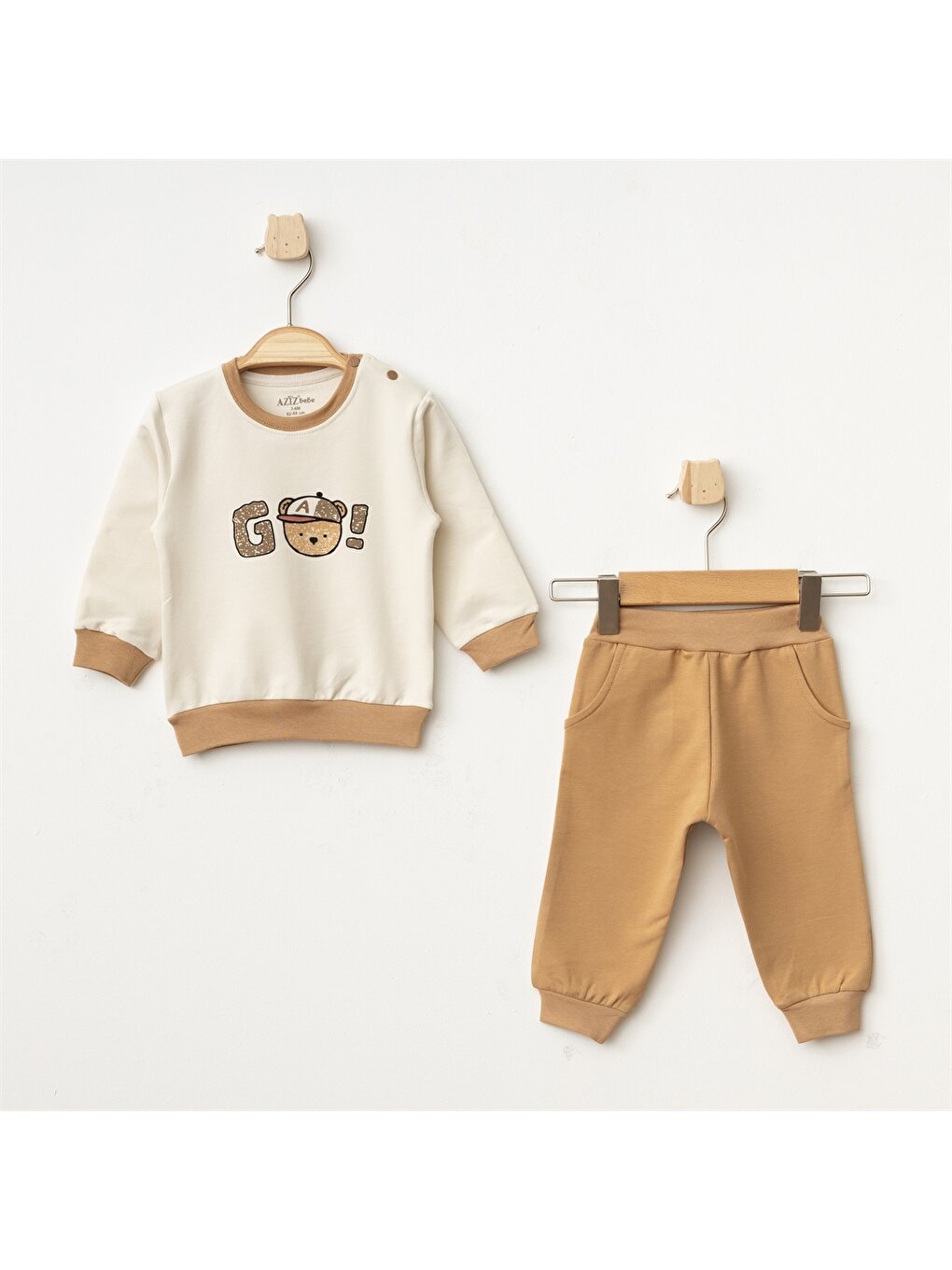 Crew Neck Printed Baby Boy 2-Piece Set