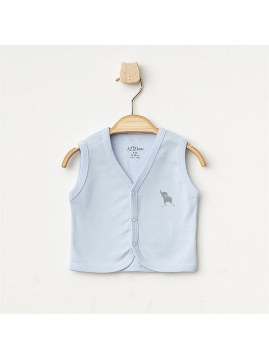 V-Neck Printed Baby Boy Vest