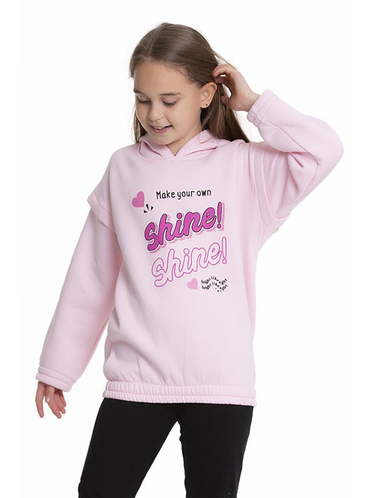 Printed Long Sleeve Girls' Hoodie