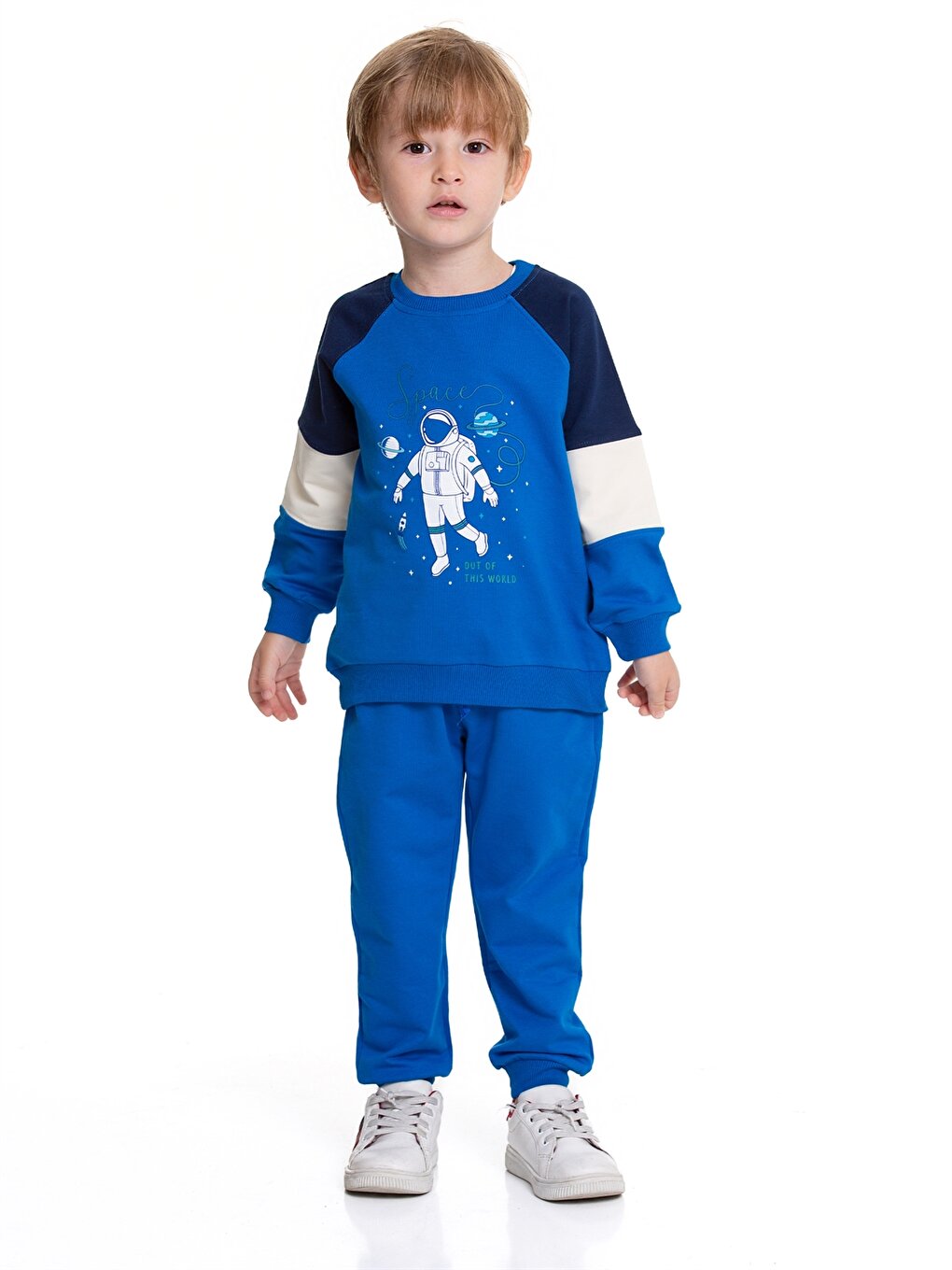 Crew Neck Printed Baby Boy 2-Piece Set