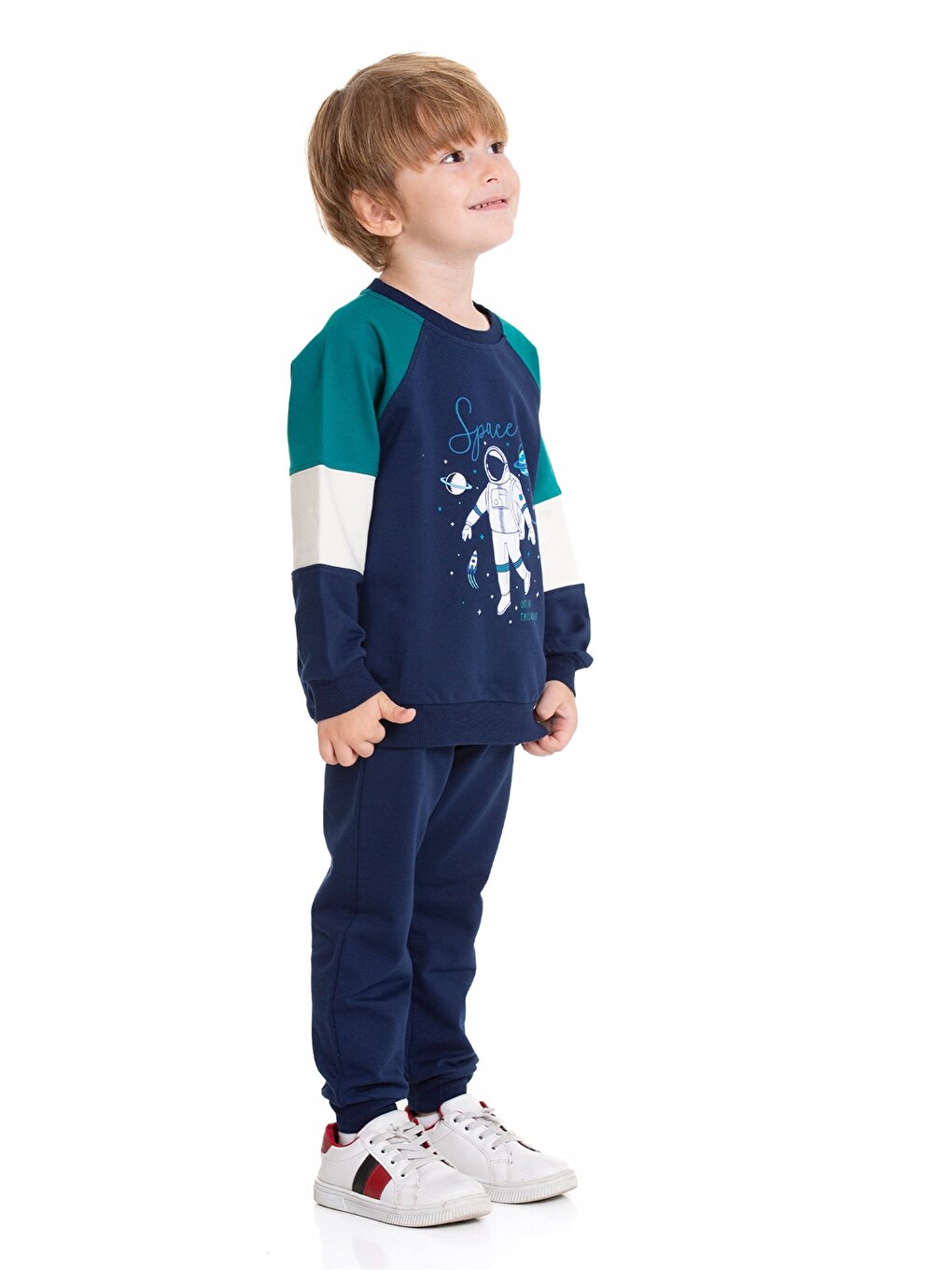 Crew Neck Printed Baby Boy 2-Piece Set