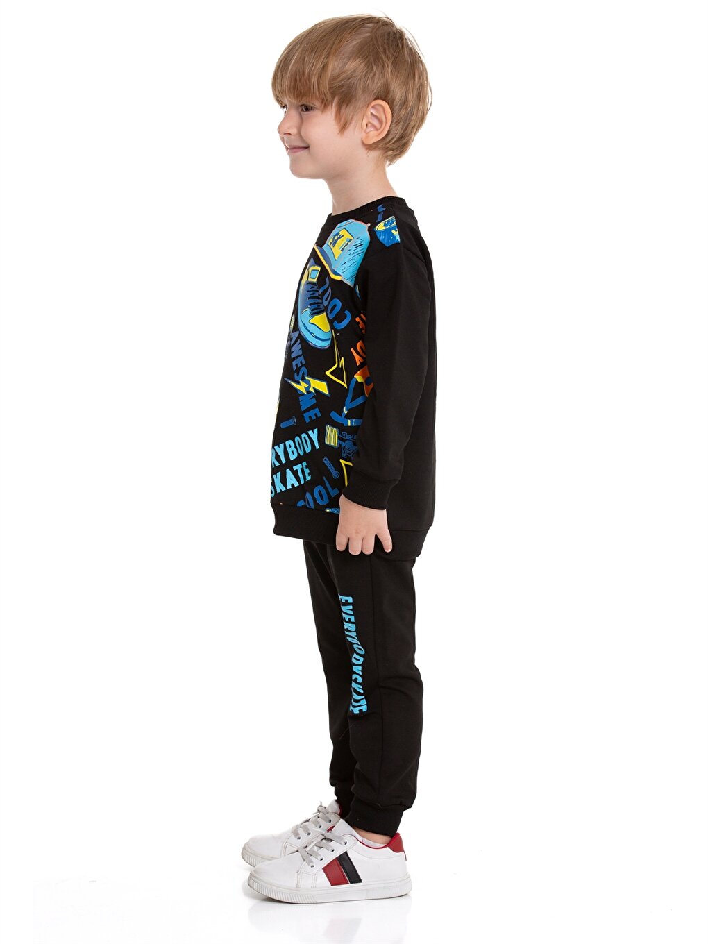 Crew Neck Printed Baby Boy 2-Piece Set