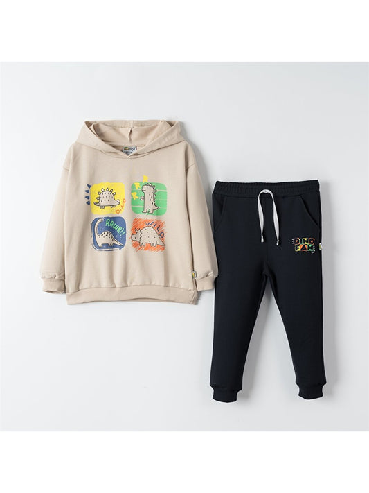 Hooded Long Sleeve Baby Boy 2-Piece Set