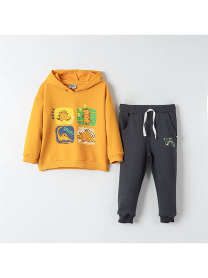 Hooded Long Sleeve Baby Boy 2-Piece Set