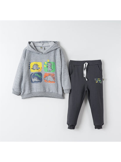 Hooded Long Sleeve Baby Boy 2-Piece Set