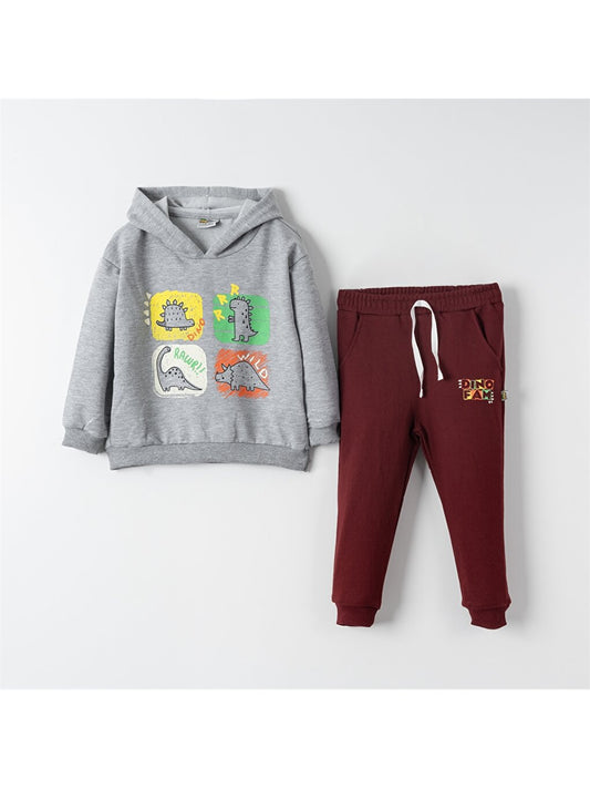 Hooded Long Sleeve Baby Boy 2-Piece Set