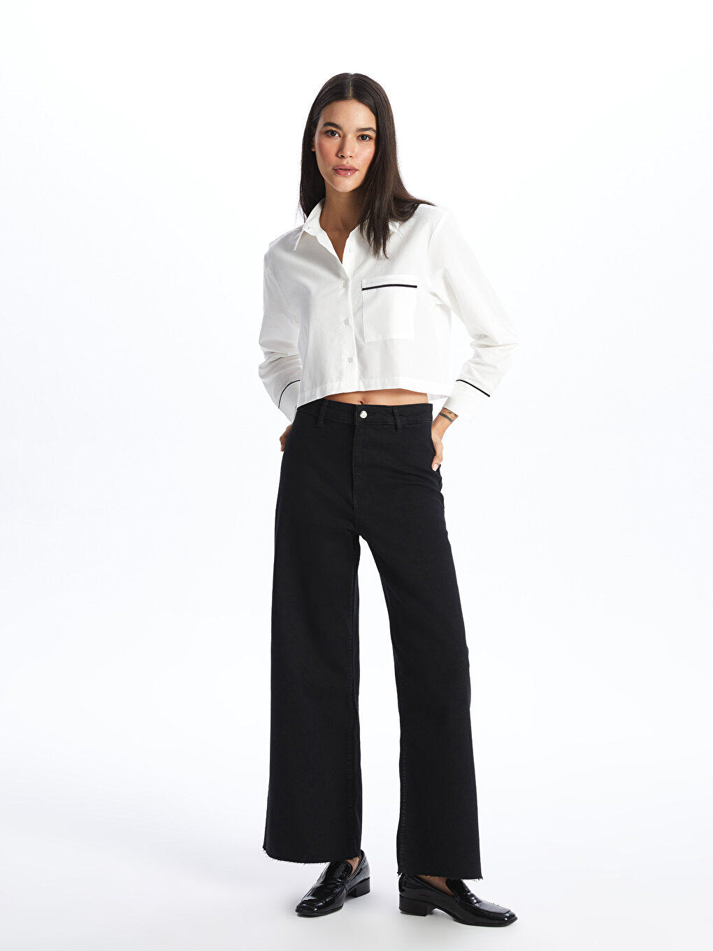 Wideleg Women's Jean Trousers