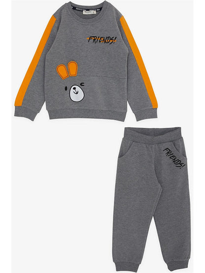 Crew Neck Printed Baby Boy Suit