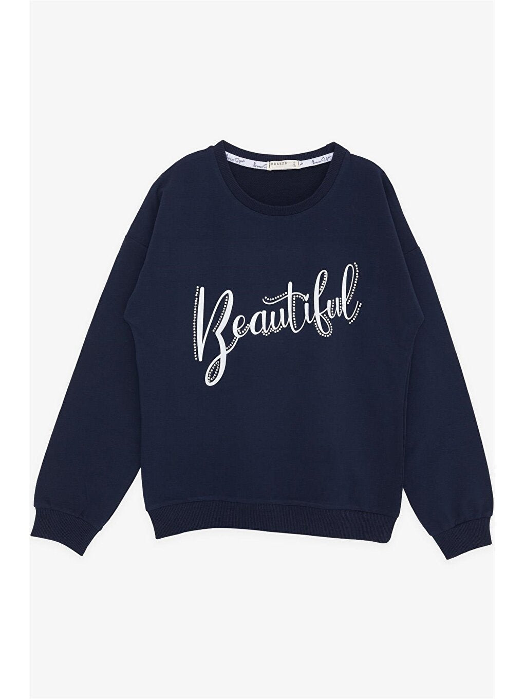 Crew Neck Long Sleeve Girl's Sweatshirt