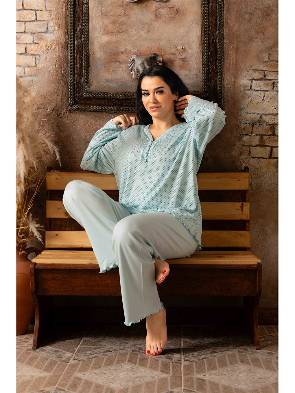 V-Neck Women's Pajama Set