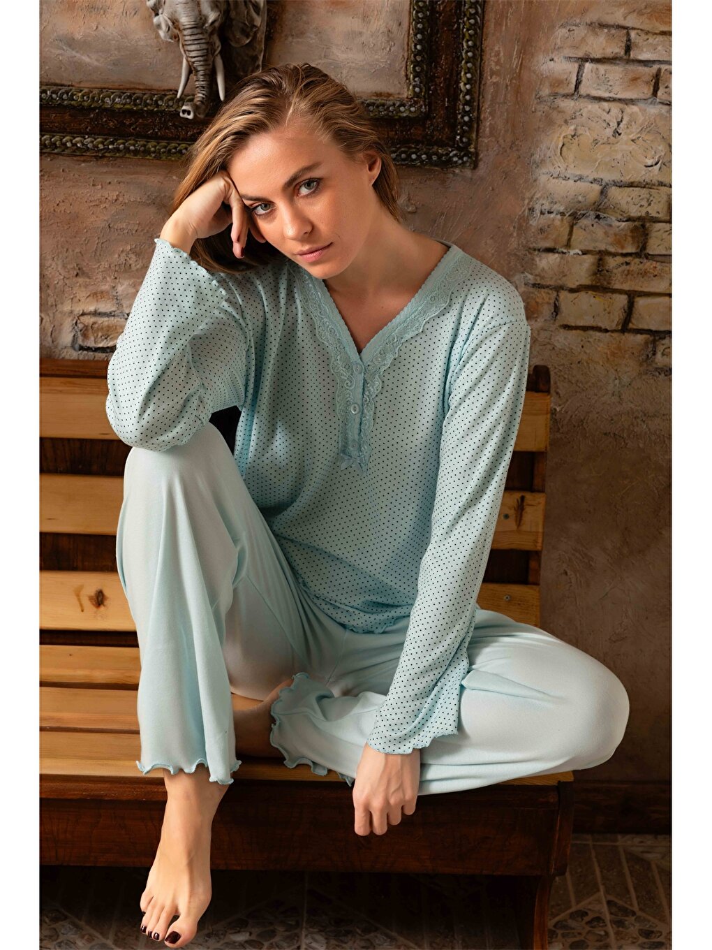 V-Neck Women's Pajama Set