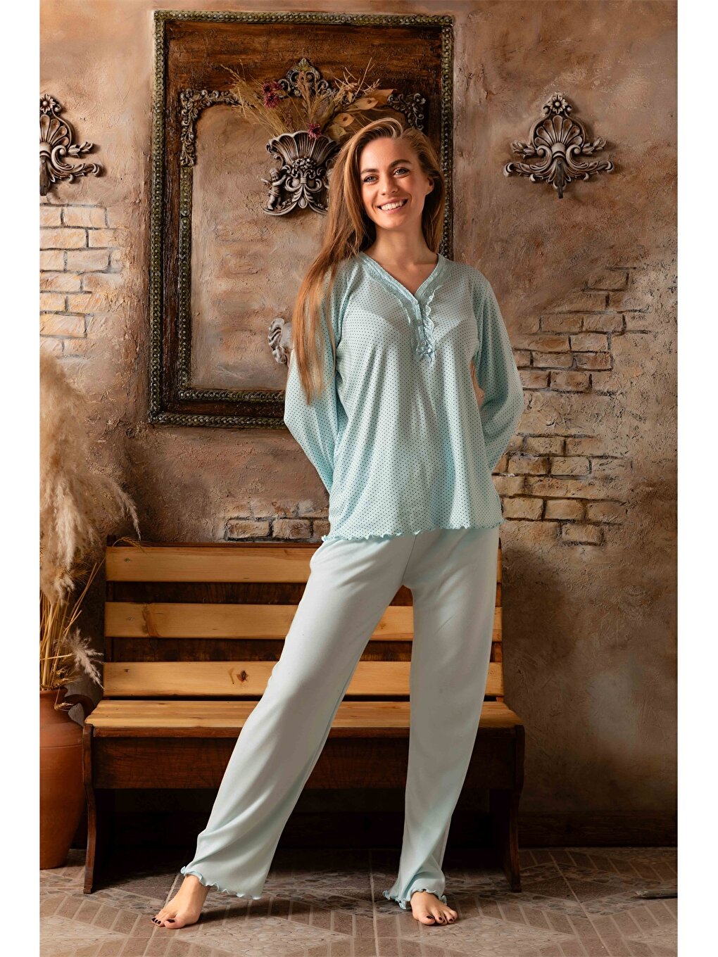 V-Neck Women's Pajama Set