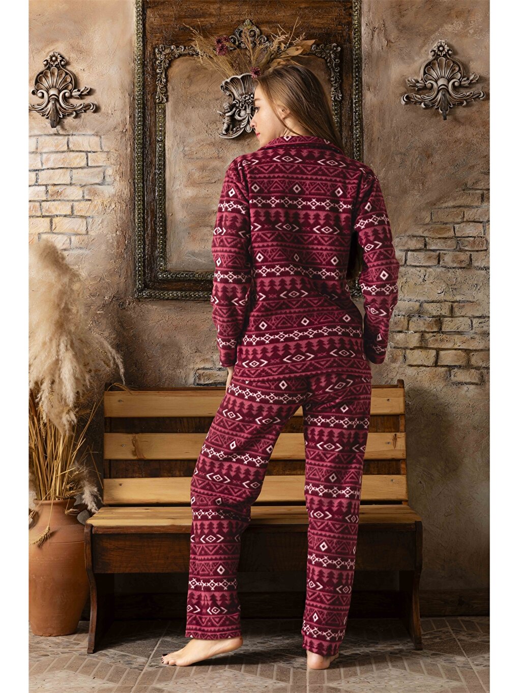 Shirt Collar Women's Pajama Set