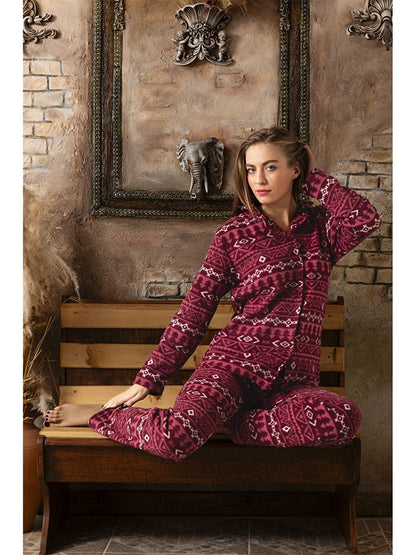 Shirt Collar Women's Pajama Set