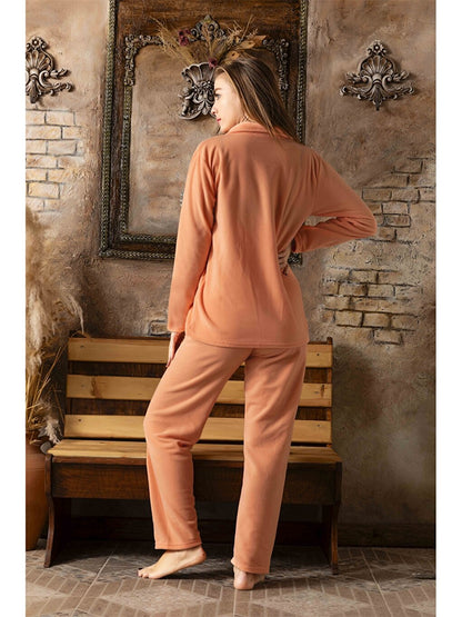 Shirt Collar Women's Pajama Set