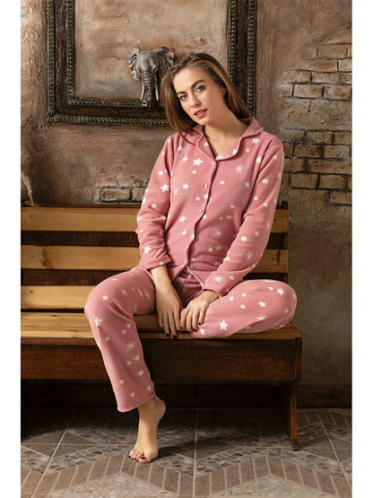 Shirt Collar Women's Pajama Set