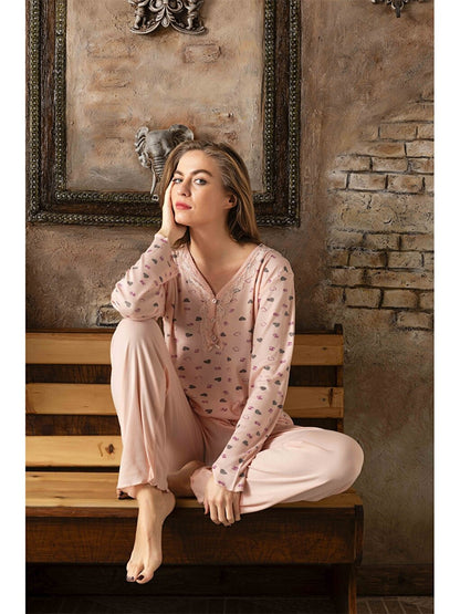 V-Neck Women's Pajama Set