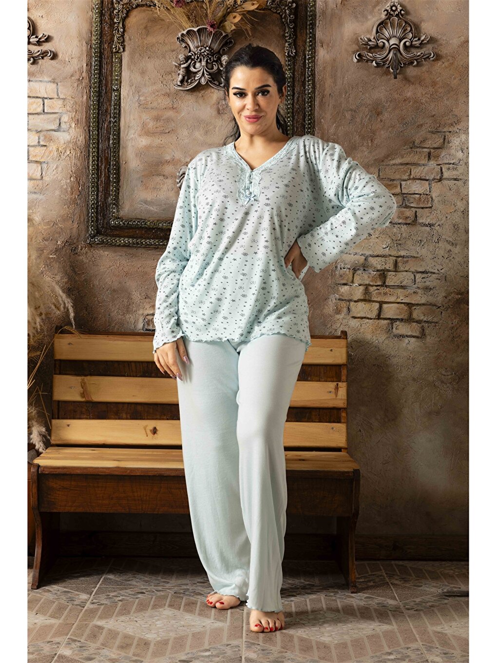 V-Neck Women's Pajama Set