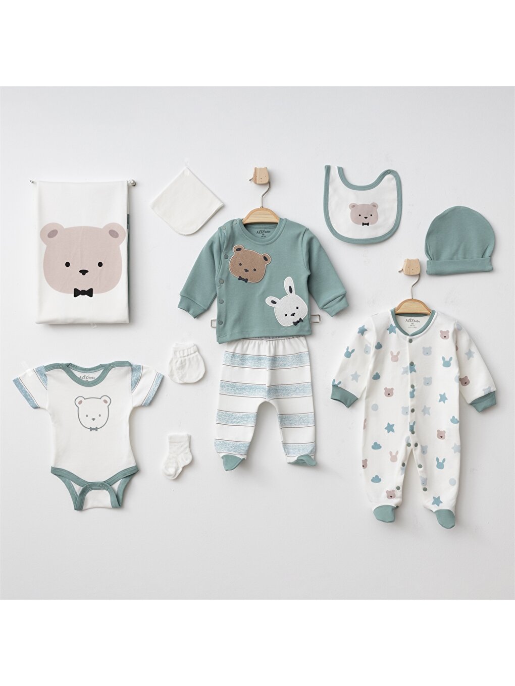 Printed Baby Boy Hospital Discharge Set 10pcs