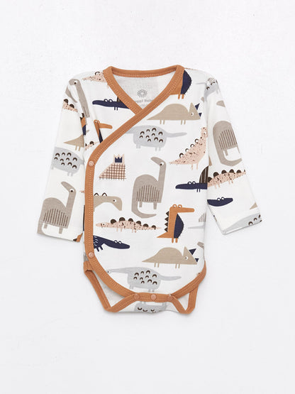 V-Neck Patterned Baby Boy Suit